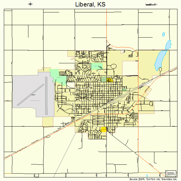 Liberal, KS street map
