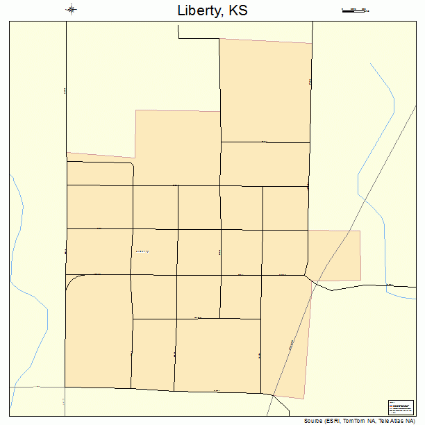 Liberty, KS street map