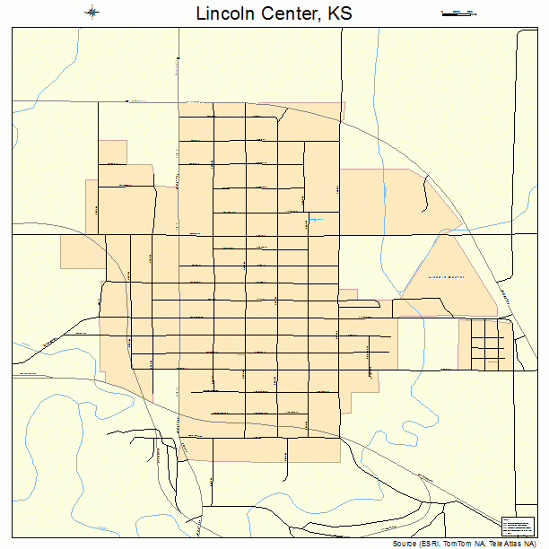 Lincoln Center, KS street map
