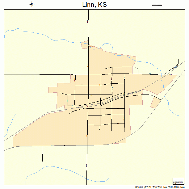 Linn, KS street map
