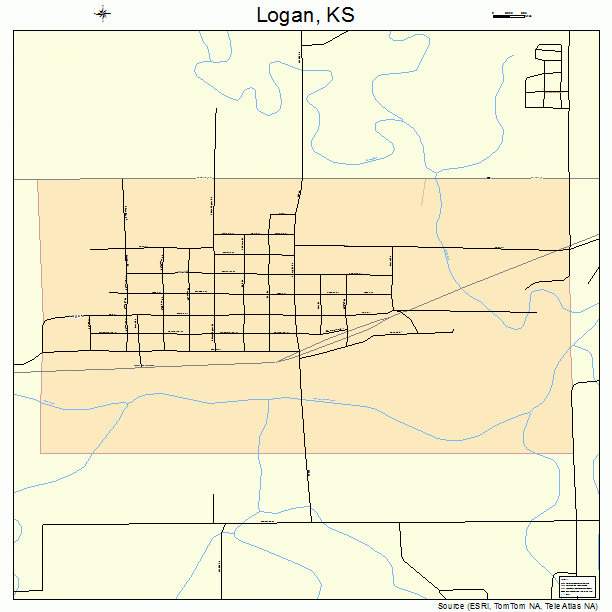 Logan, KS street map