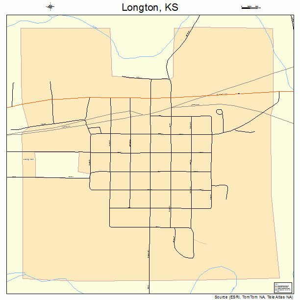 Longton, KS street map