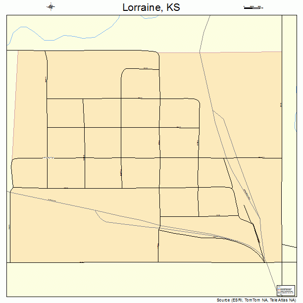 Lorraine, KS street map