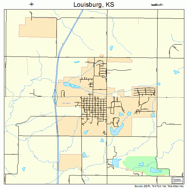 Louisburg, KS street map
