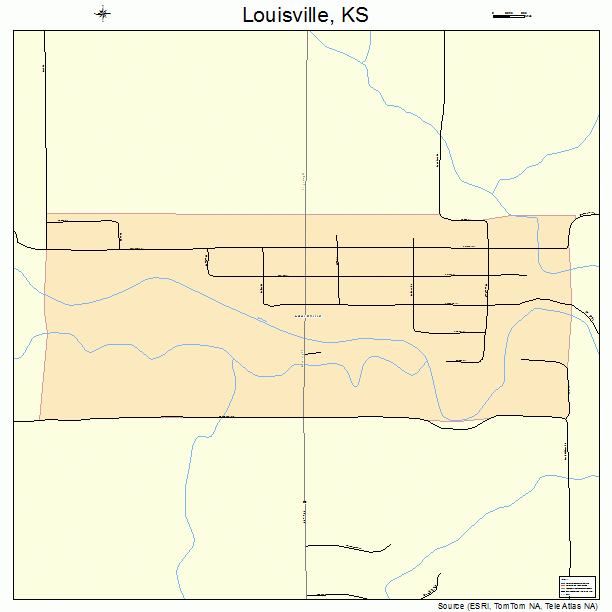 Louisville, KS street map