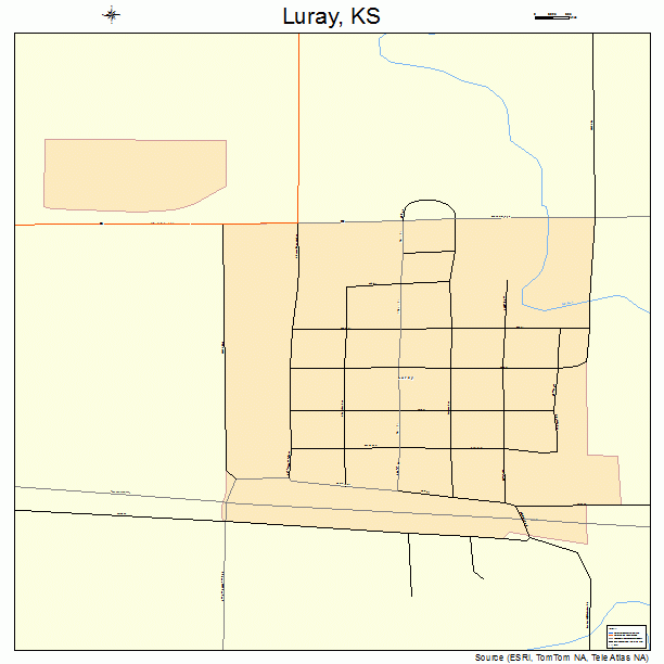 Luray, KS street map