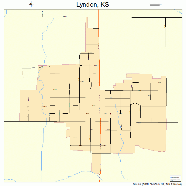Lyndon, KS street map
