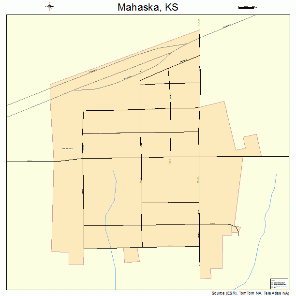 Mahaska, KS street map