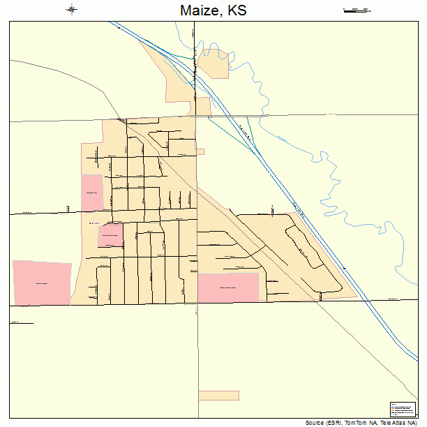 Maize, KS street map
