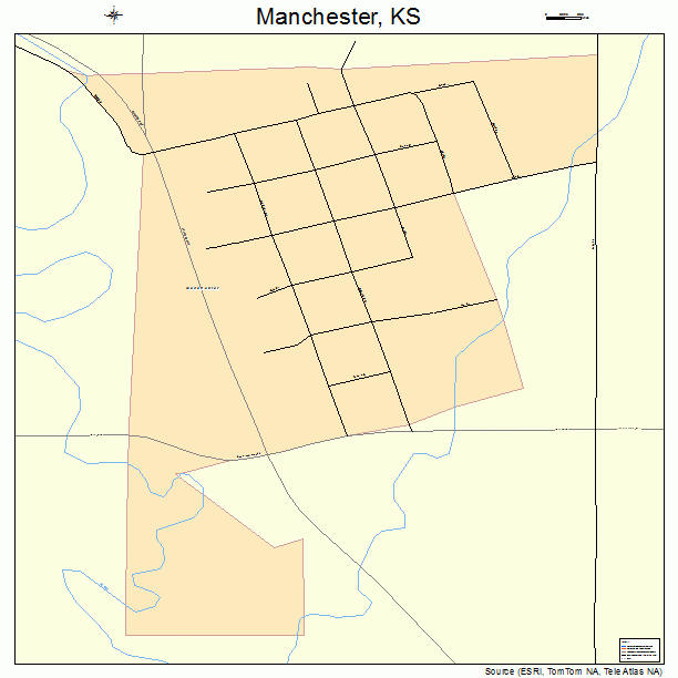 Manchester, KS street map