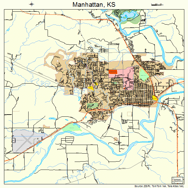 Manhattan, KS street map