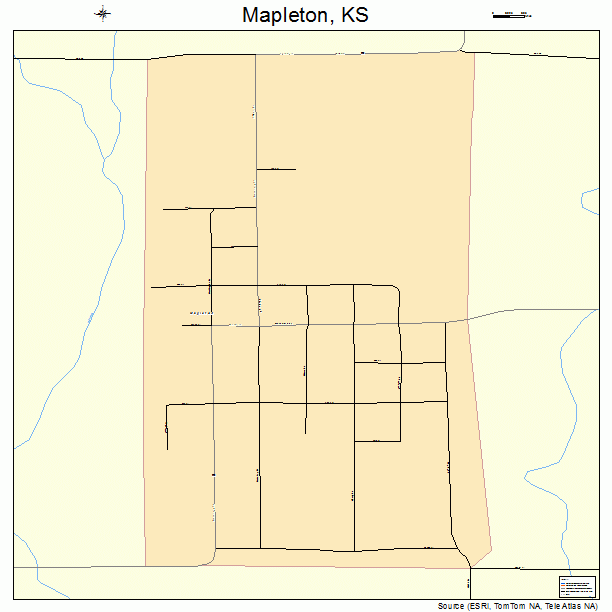 Mapleton, KS street map