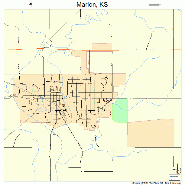 Marion, KS street map