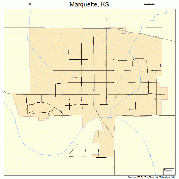 Marquette, KS street map