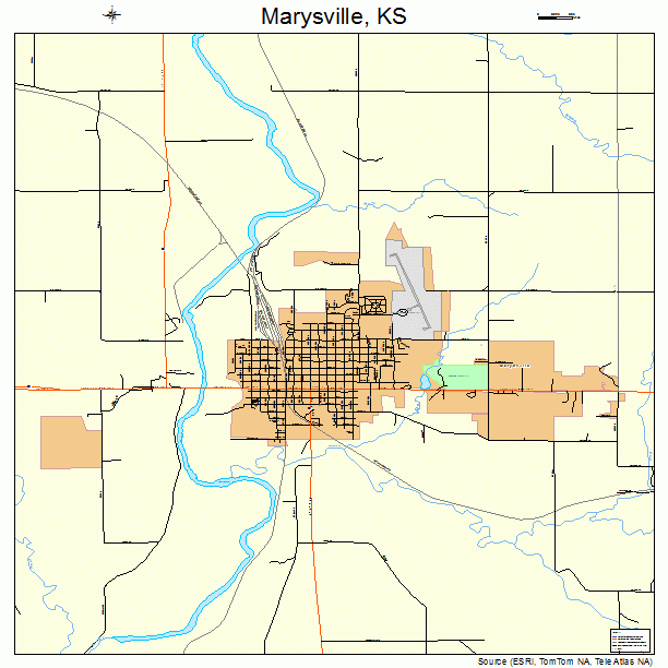 Marysville, KS street map