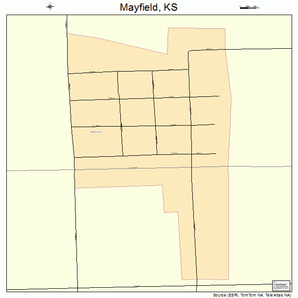 Mayfield, KS street map