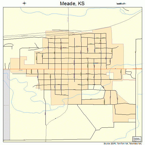 Meade, KS street map