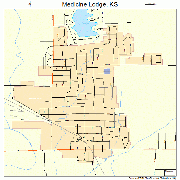Medicine Lodge, KS street map