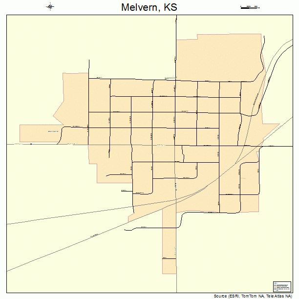 Melvern, KS street map