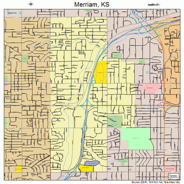 Merriam, KS street map
