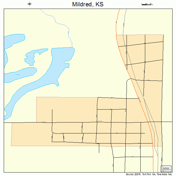 Mildred, KS street map