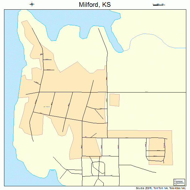 Milford, KS street map