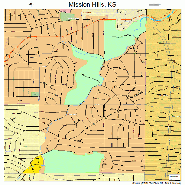 Mission Hills, KS street map