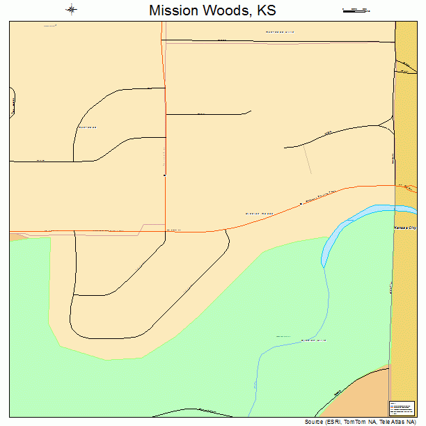 Mission Woods, KS street map