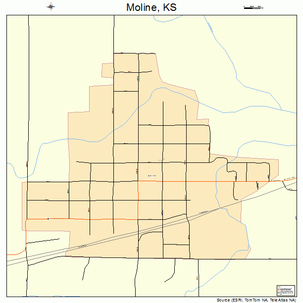 Moline, KS street map