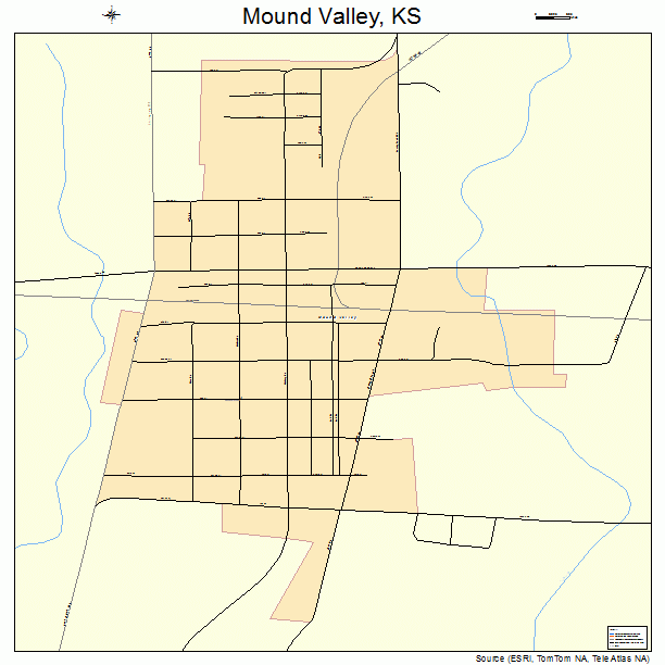 Mound Valley, KS street map