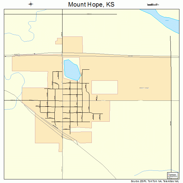 Mount Hope, KS street map