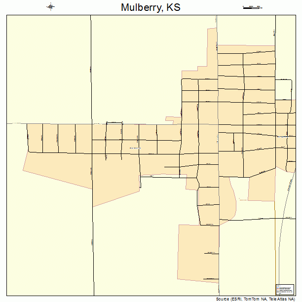 Mulberry, KS street map