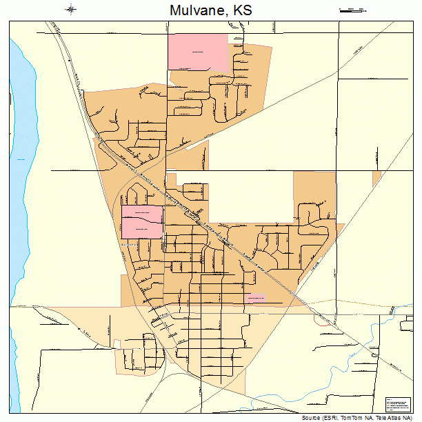 Mulvane, KS street map