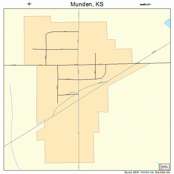 Munden, KS street map