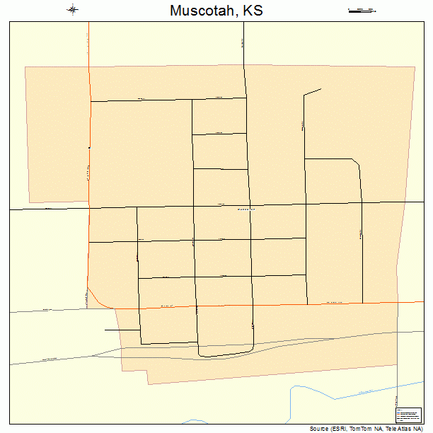Muscotah, KS street map