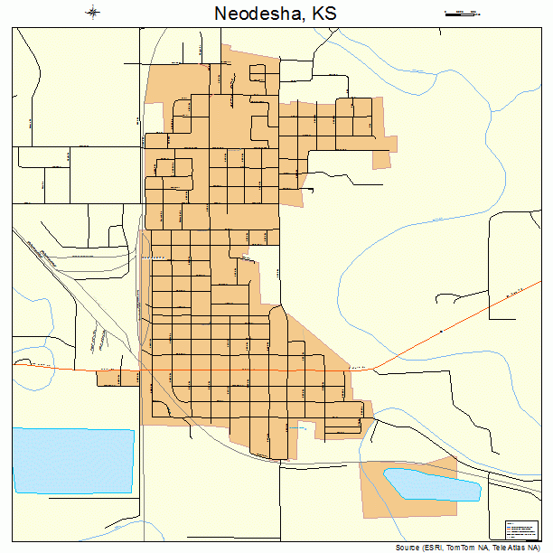 Neodesha, KS street map