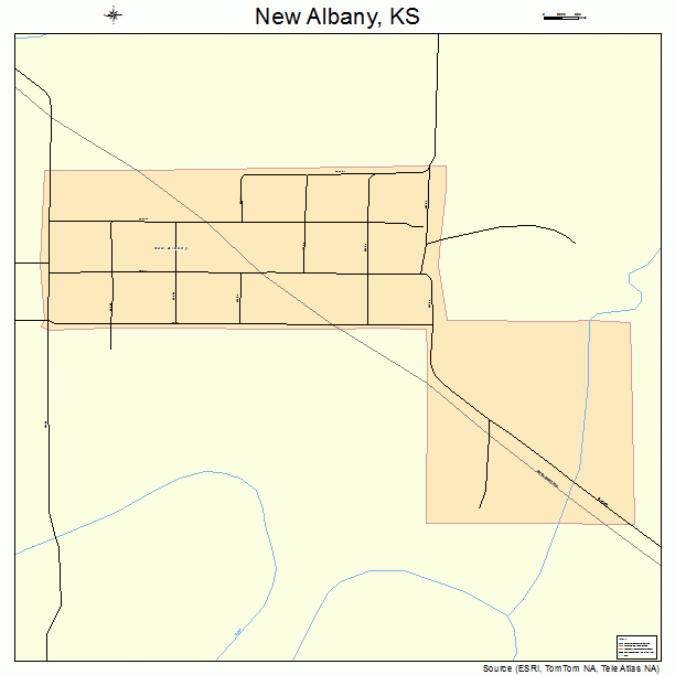 New Albany, KS street map