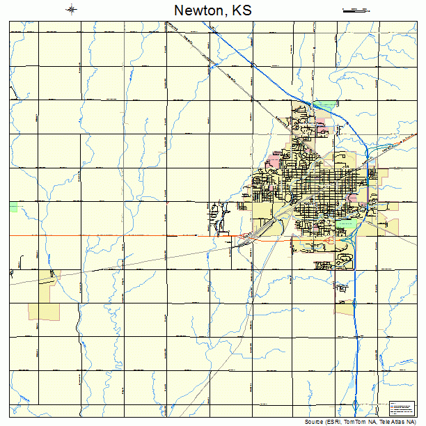 Newton, KS street map