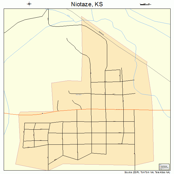 Niotaze, KS street map