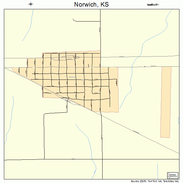 Norwich, KS street map