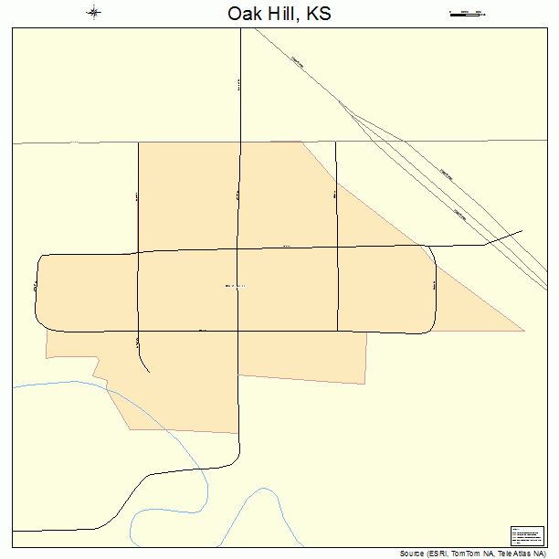 Oak Hill, KS street map