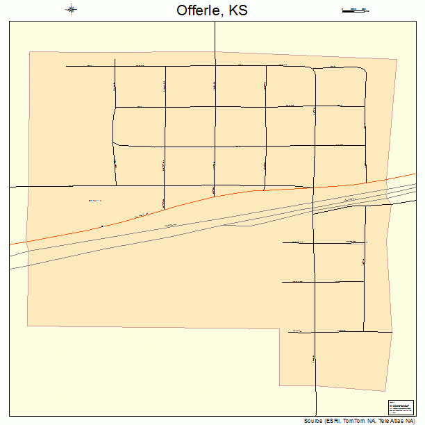 Offerle, KS street map