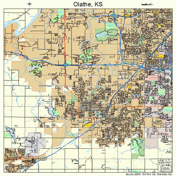 Olathe, KS street map