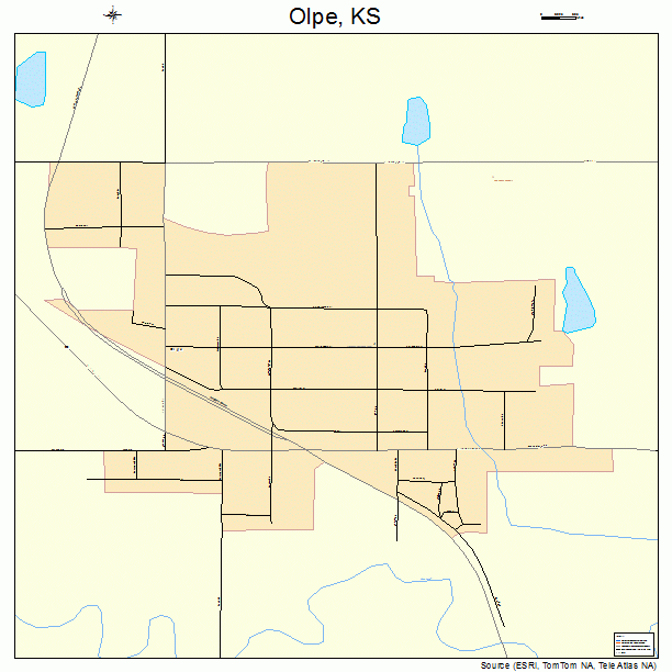 Olpe, KS street map