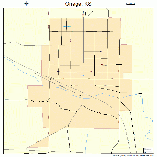 Onaga, KS street map