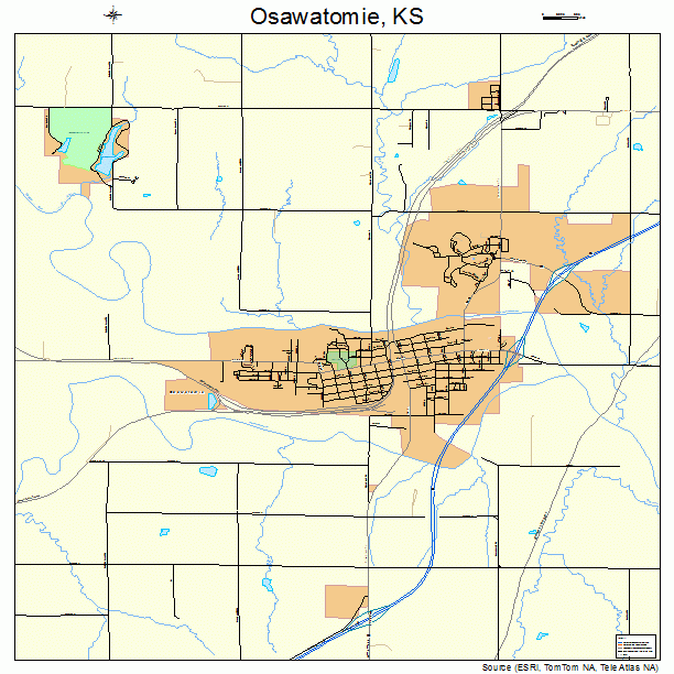 Osawatomie, KS street map