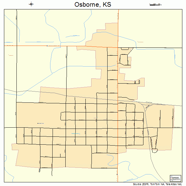 Osborne, KS street map