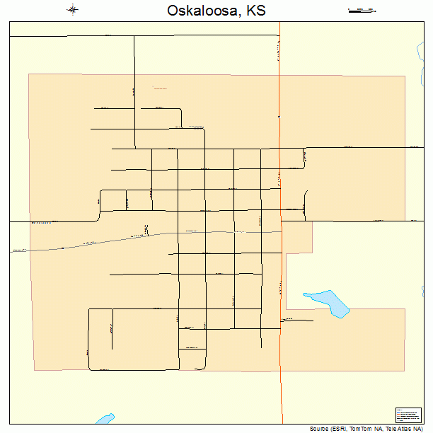 Oskaloosa, KS street map
