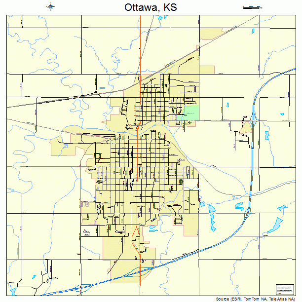 Ottawa, KS street map