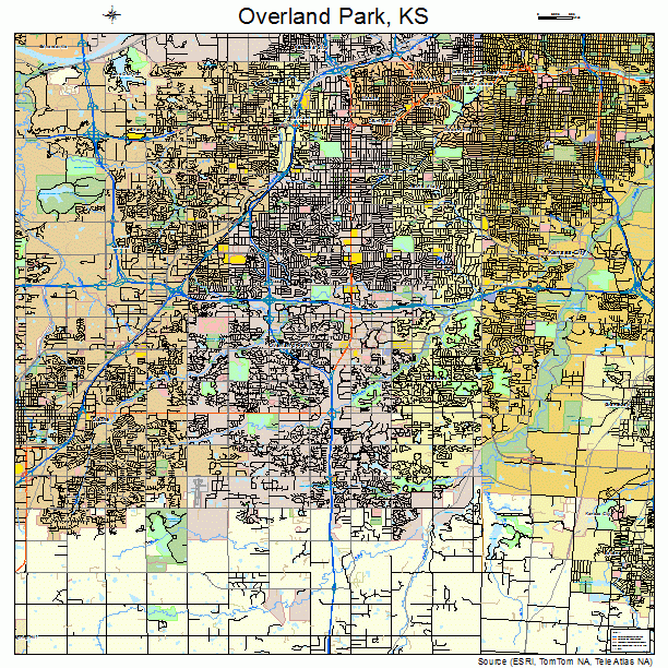 Overland Park, KS street map